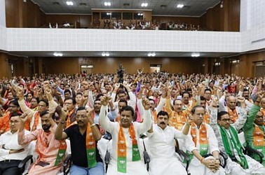 BJP party Bijoya Got Together program at Agartala Town Hall. TIWN Pic Oct 20