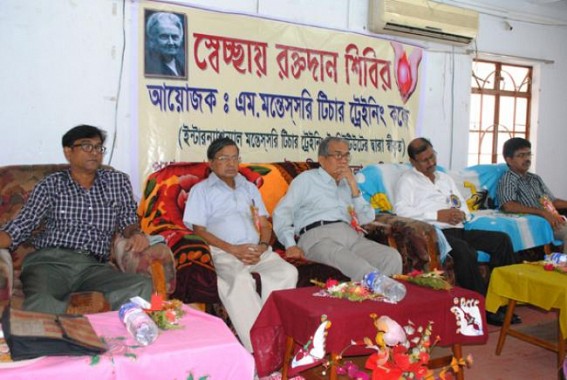 Montessori teachers training school holds blood donation camp
