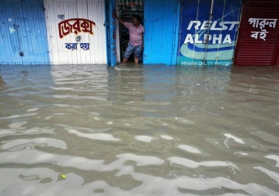 Water logging due to heavy rainfall in Agartala