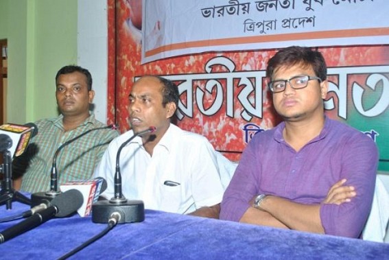 All India BJP Yuva Morcha President at Agartala on July 4