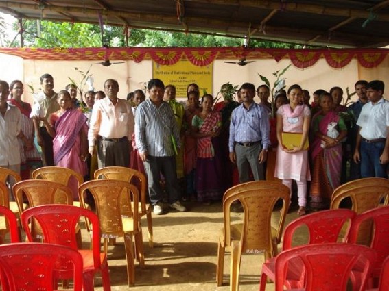 ICAR Tripura Centre distribute improved quality fruit plants and vegetable seeds among the tribal farmers