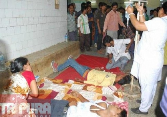 State Government claims about better treatment in the State, in reality hundreds of patients lay down on the floor of the GBP Hospital for 'better treatment'