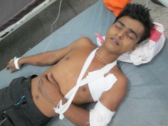 Highway accident hit poor man at Udaipur: Police caught driver on spot