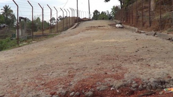  Negligence in proper construction of roads appears as a nightmare for the people of Kailashahar