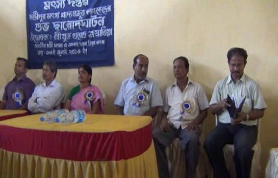 Minister Khagendra Jamatia blamed corruption for under development of fishery sector