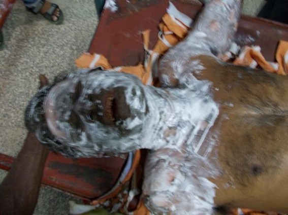 Two men injured due to electric shock