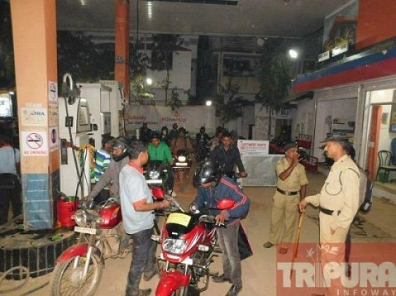 Petrol crisis begins in state, poor road connectivity giving a tough time to the common people under long regime of CM Manik Sarkar 