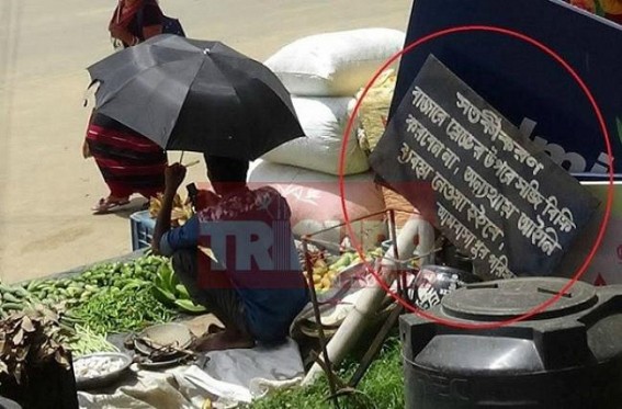 Hawkers encroached footpaths Ambassa: Ruling of Municipal Corporation left without effect: None to look into the matter