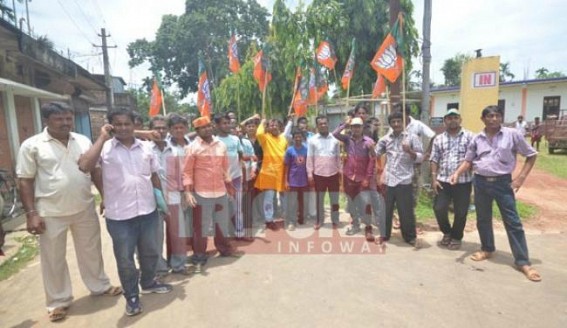 Incessant rain over past few days have battered the city road: BJP staged road blockade, demands immediate renovation of roads