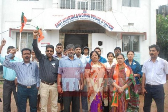 BJP gheraoued Women PS