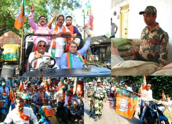 Security tightened for bi-poll, 9 Companies of CRPF  deployed : Last Day of Election campaigning completed peacefully : Voters to decide candidates fates on Nov 19 replacing Jiten Sarkar