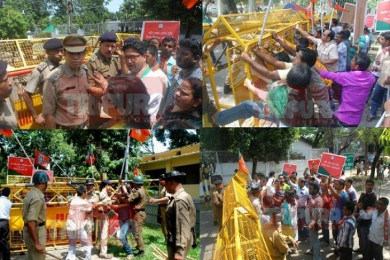 TBSE HS+2 results scam : BJP Gherao Education Minister Tapan's residence : TBSE runs illicit business in the name of reviews, Manik Sarkar Govt turned every Govt Dept into scam-mines