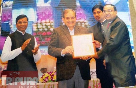 Dhalai District received Central Award for generating highest man-days in 2014-15 