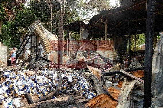 Massive fire broke out at Dharmanagar caused heavy losses