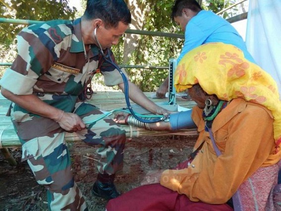 Tripura Assam force jointly organized medical camp  