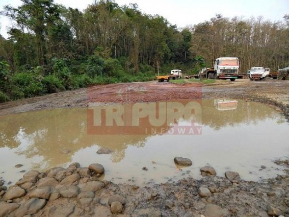 Immobility of around 500 vehicles leading food crisis at Assam-Tripura National Highway  : Drinking water price went Rs. 80/- Per ltr.
