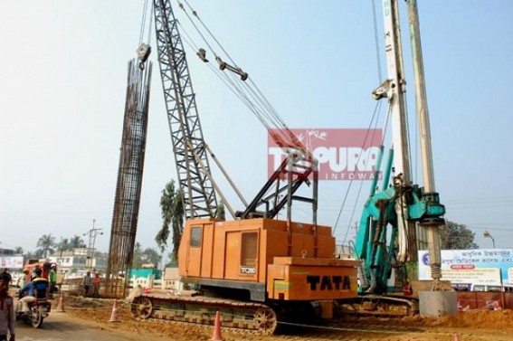 Tripuraâ€™s first flyover: 25 percent work completed : Work for erecting pillars underway, Project Head talks to TIWN 