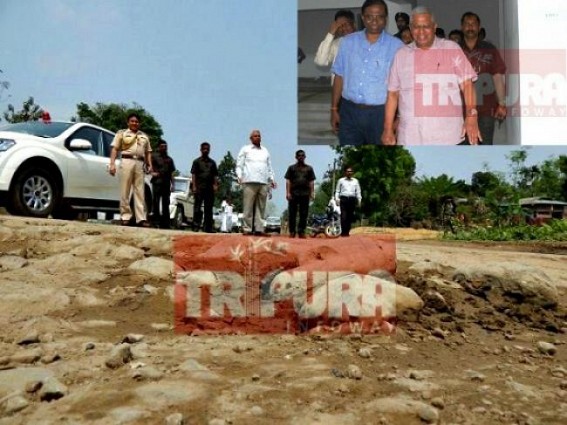 Tathagata Roy satisfied with  Governor house construction, but silent about NH-44 and poor constructions of Hospitals, Schools under CPI-M regime  