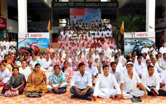 Preparation on peak to celebrate World Yoga Day on Tuesday