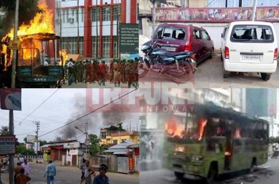 Agartala mayhem! clashes erupt during IPFTâ€™s mass rally; Unruly IPFT engaged into scuffle with common people, many injured, vehicles put on fire, Police fired to control situation, section 144 imposed, Army flag march in progress : SP West talks to TIWN