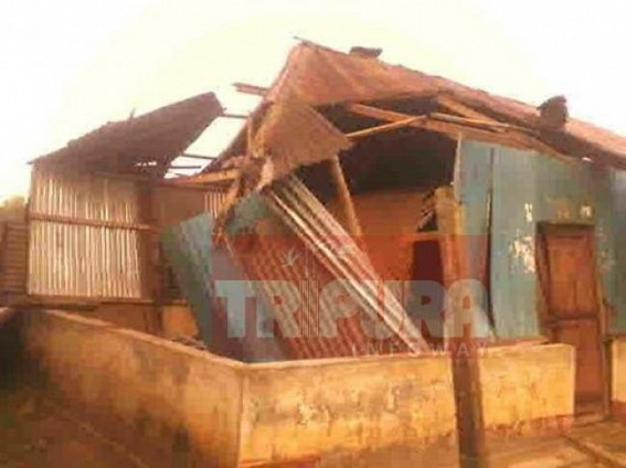 Rainstorm hits normal life in South Tripura 