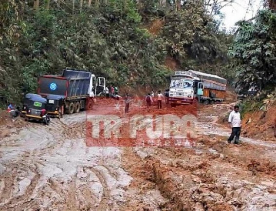 Rampant Corruption on various Transportation projects hits Tripuraâ€™s economy :  PWD Minister Badal Choudhury in slumber, ignores NH-44â€™s deplorable condition 