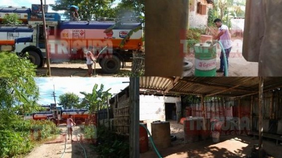North Tripura's Petrol-Mafia  triggers state wide â€˜Petrol-Droughtâ€™ : Tankers unable to carry full load due to looting by smugglers, rampant fuel theft at Assam-Tripura border region : 2 km long queue of petrol  consumers at Tripura Capital