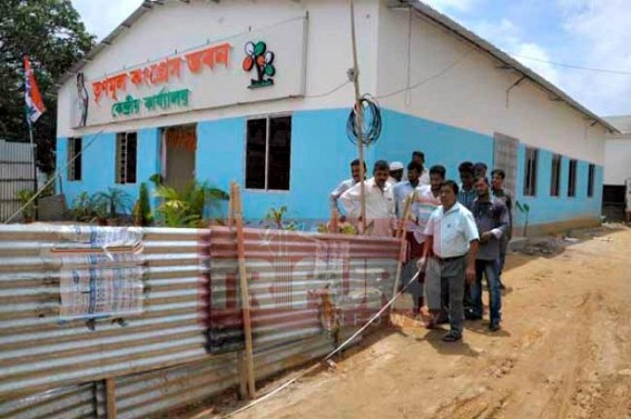 AMCâ€™s 3 day warning letter crossed 1 month : AMC employees measured illegally constructed Trinamool Bhawan on Thursday