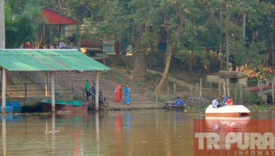 Tourist visitors high in Trishna tourism spot : Destruction of forest a real threat