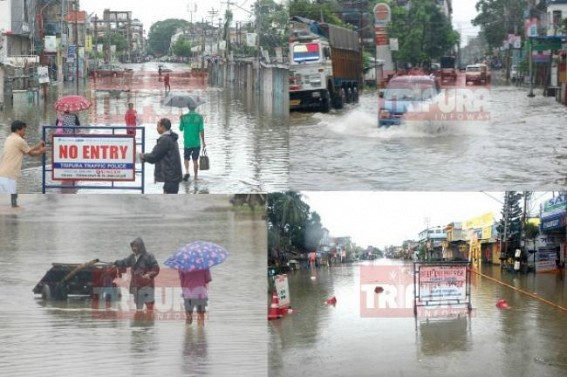 City life turned as 'shitty-life' : Massive flood hits Agartala as water discharging machines left damaged : Garbage floating over water-logs, spreading diseases  