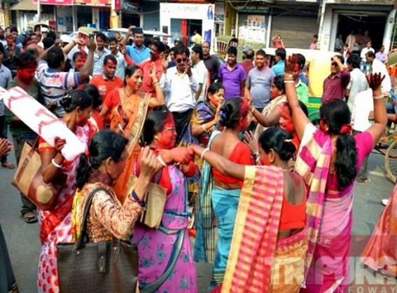 Left front candidate makes a clean sweep in the Amarpur bi-election, BJP successful in holding the second position, congress lagging behind 