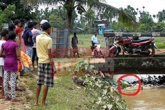 Unidentified infant-body recovered at Dharmanagar after flood water level decreased 