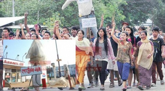 Tripura affecting as strike halts fuel import via Manipur