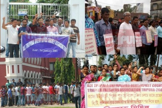  Massive unemployment under 23 yrs CPI-M rule : Unemployed  youths raise voice against the deprivation policy of CPI-M Govt towards job creation :  Industry, IT, Investments nil; Manik's false propaganda of 'employment' continues