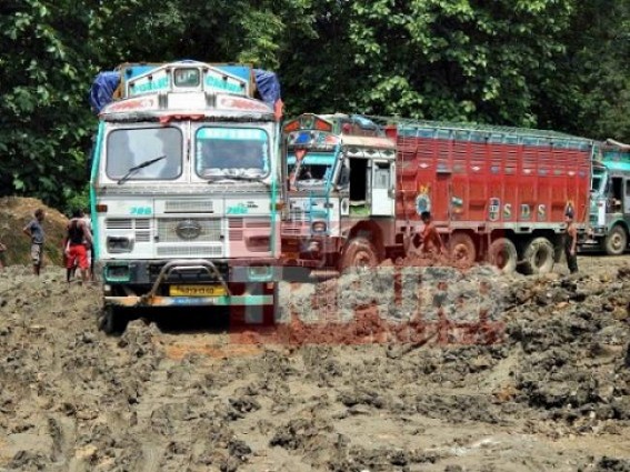 Bamboo Technology plays a vital role in the improvement of the NH8(44), Highway limping back to its normalcy , NEC, NH8(44) both are giving passage to goods loaded truck to enter the state 