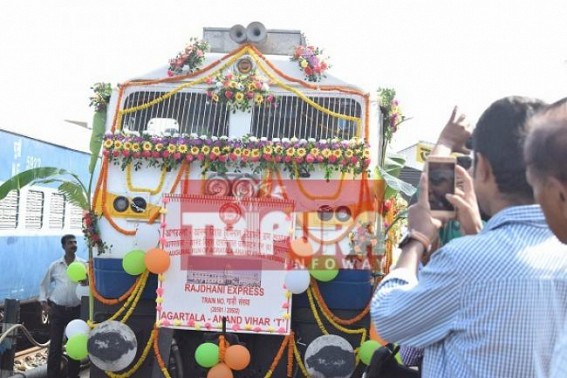 Rajdhani Express to New Delhi chugs off from Agartala
