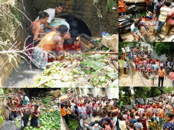 Tripura cites example of Humanity : common people save a man risking lives after Fire Brigade refused to Rescue