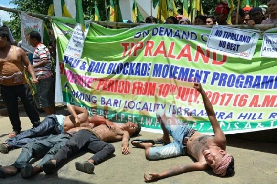Tripura tribal party to continue road, rail blockade