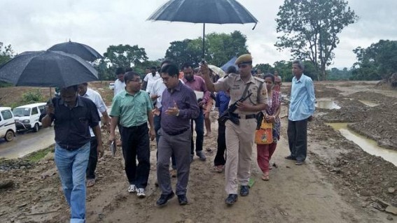 DM South visited construction site for regrouping 100 Hard Core Jhumia families of Sabroom Magroom ADC Village