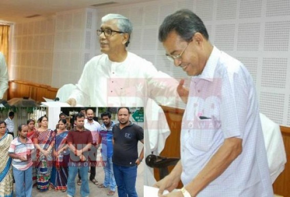 CPI-M's recruitment scams :Tripura Govt selectively regularized  party cadre 148 Forest Dept. casual employees, deprives rest 215 employees,deprived employees to go on Hunger Strike