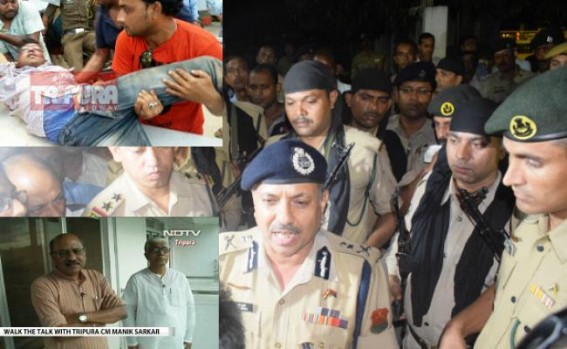 Manik's friend NDTV leaks Tripura Police's investigation details !!! CPI-M / IPFT's open Clashes at Mandai Proves ! How can police leak investigation details to NDTV ? 