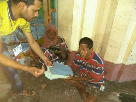 Agartala NGO celebrates Diwali-2017 with Homeless people of the City 