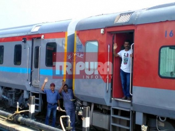 Modi's Act-East-Policy, a journey from 2016 to 2017 : Tripura gets Broad Gauge, Express Trains and now finally Rajdhani : Preparation on peak for official inauguration  on Sat 1 PM
