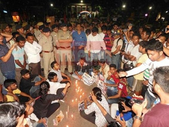 Anuaraâ€™s friends waling continue till midnight front of West PS : Manik Sarkarâ€™s lameduck Police fail to crack murder case, State'sâ€™s rising crime against women continue : Tripuraâ€™s corrupt Political class avoid mass anger  