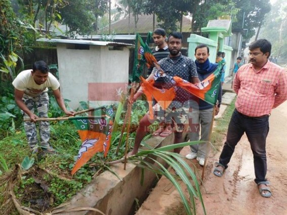 BJP's flags burnt