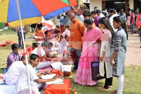 Mass gathering observed at Laxmi Narayan Bari on Naba Barsha