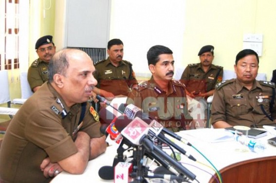 DGP K Nagraj held press meet, boosts about Tripura Policeâ€™s â€˜good worksâ€™ for considerable decline of Crime in Tripura (?) : Opposition party mocks at Nagraj for his failure to unearth MGREGA, Chit fund scams 