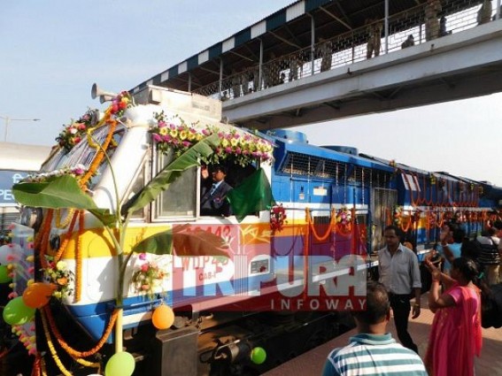 PM Modi's 'Act East Policy' pilots Rajdhani from Agartala Railway Station to Anand Vihar