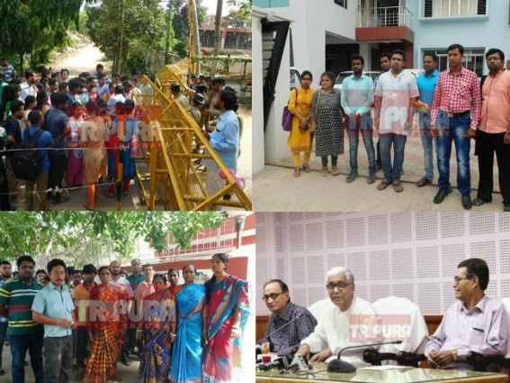 Manik Sarkar's misrule spells doom for CPI-M :  4 mass protests in a single day against Govt,  Assembly Election turning nightmare for CPI-M, corruptions continue