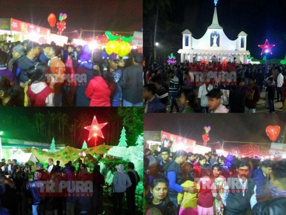 Agartala glittering on X-Mas night, Festive fervor grips City amidst Peace, Harmony : Security stays alert